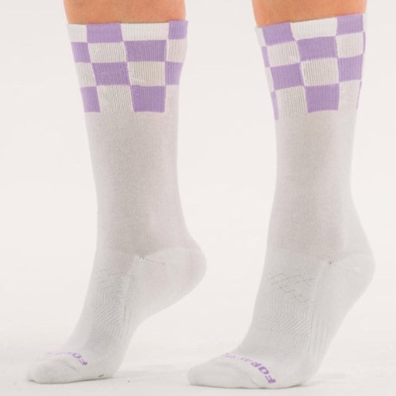 Foray Golf Socks - White/Purple