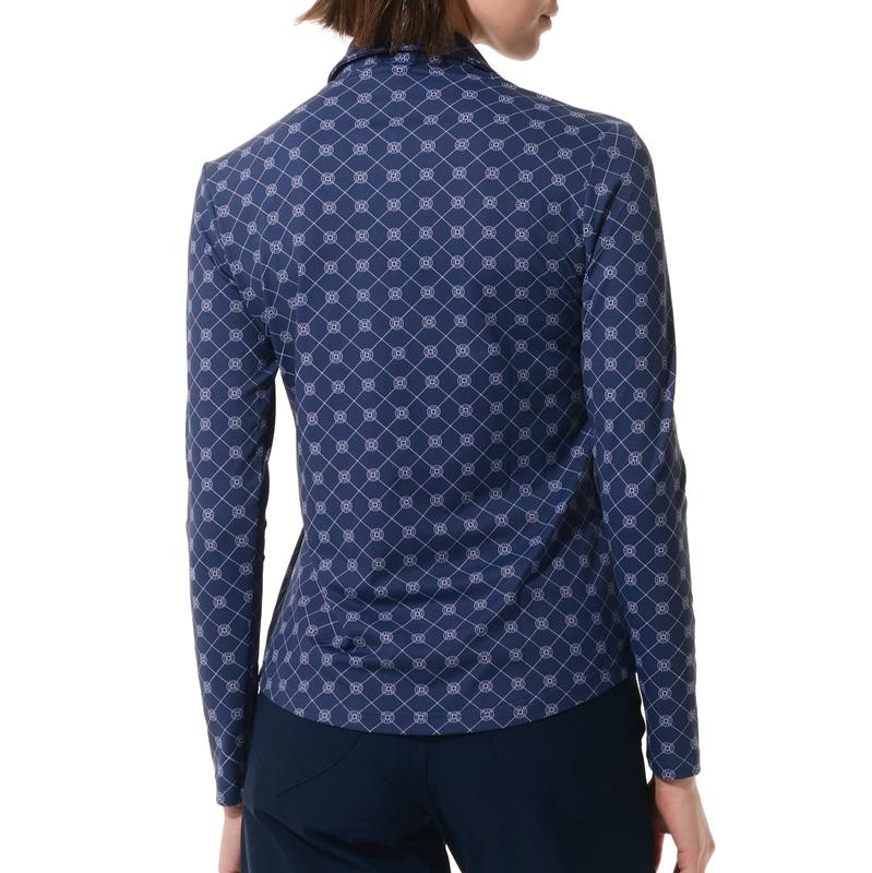 MDC Vintage Print L/S Polo - Navy