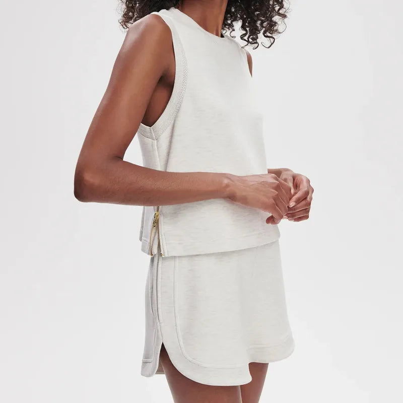 Varley Shea Women's Cropped Tank Top - Light Grey – Open Court