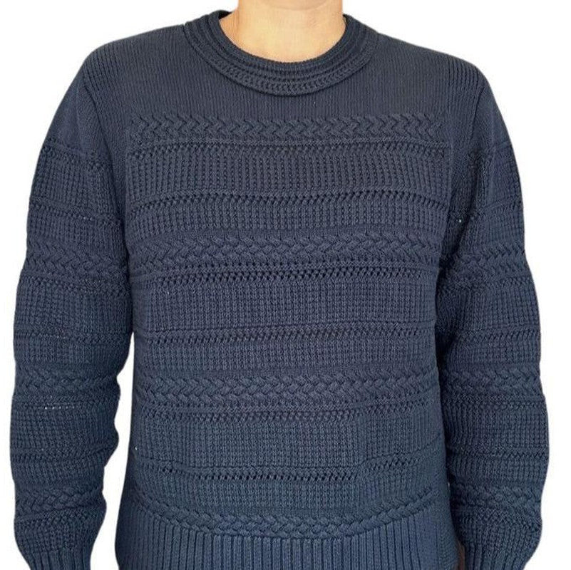 Autumn Cashmere Cable Sweater - Navy