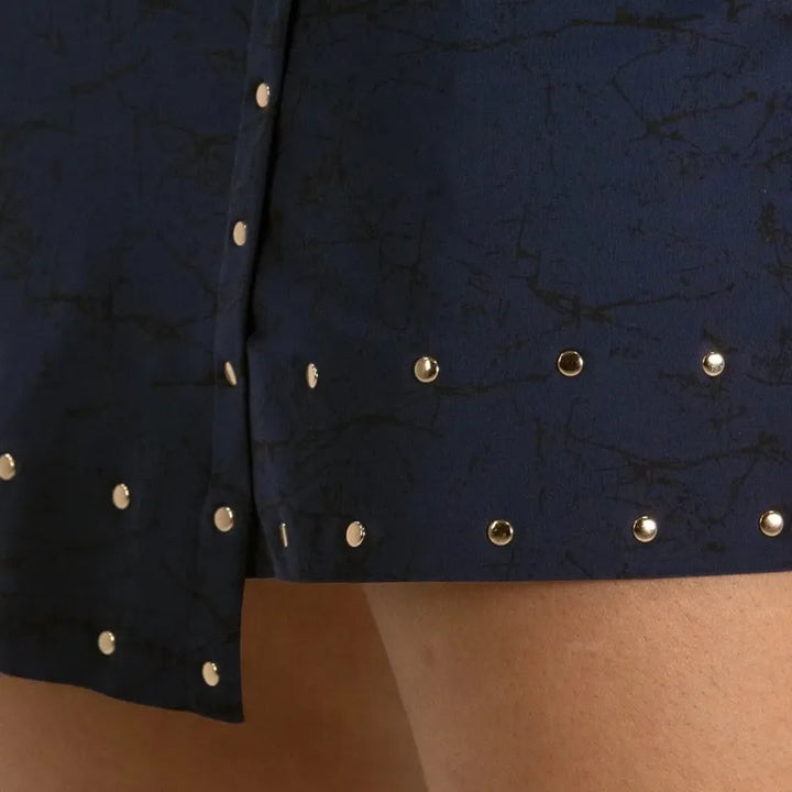 Foray Golf Studded Wrap Skort - Navy