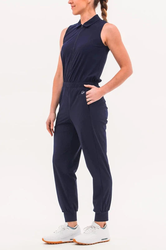 Foray Golf Jogger Jumpsuit - Navy