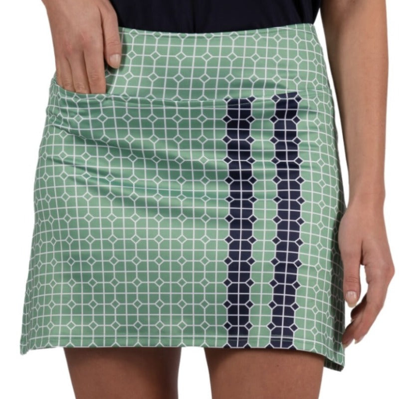 Golftini Masters Pull-On Skort - Green/Navy