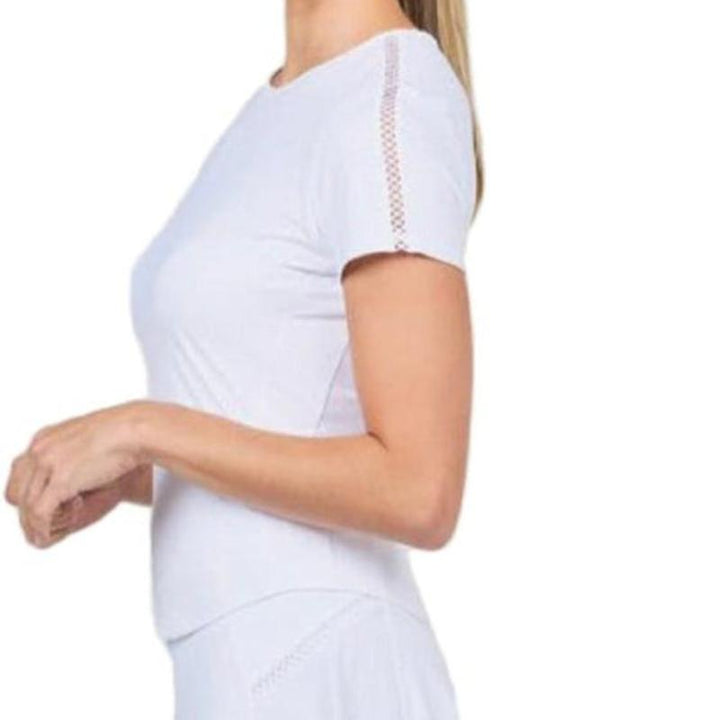 Sofibella Trés Blanc Angled Flounce Skort (14") - White