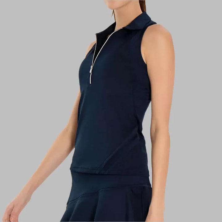 InPhorm Neisha S/L Polo Top - Ink