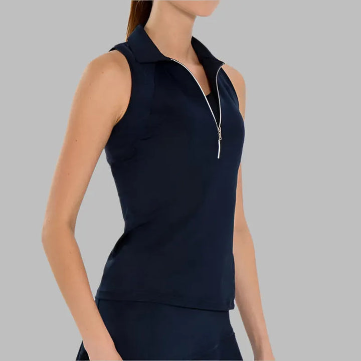 InPhorm Neisha S/L Polo Top - Ink