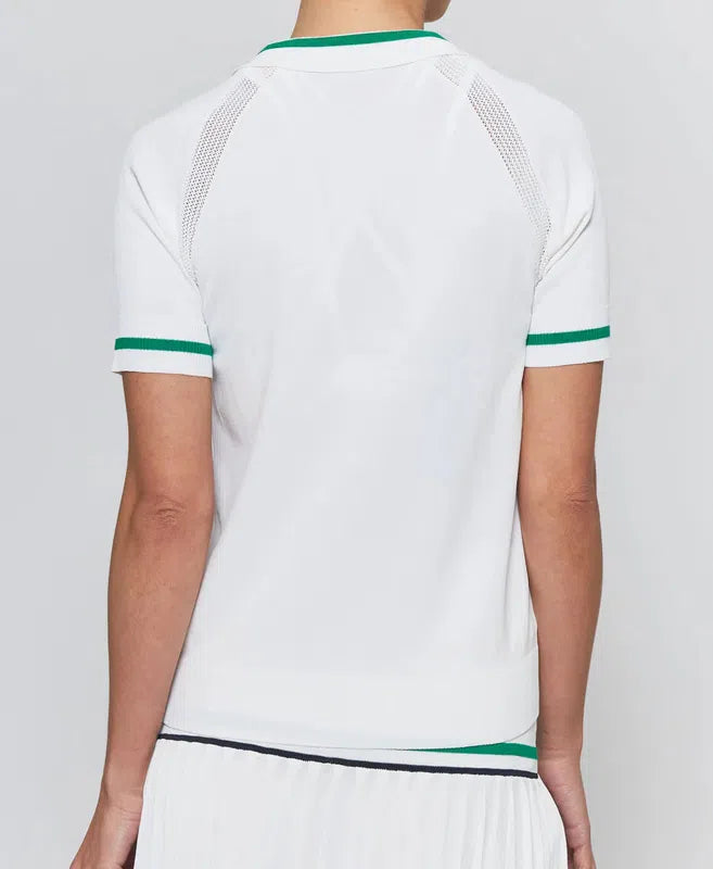 L'Etoile Jersey S/S Polo - White/Green