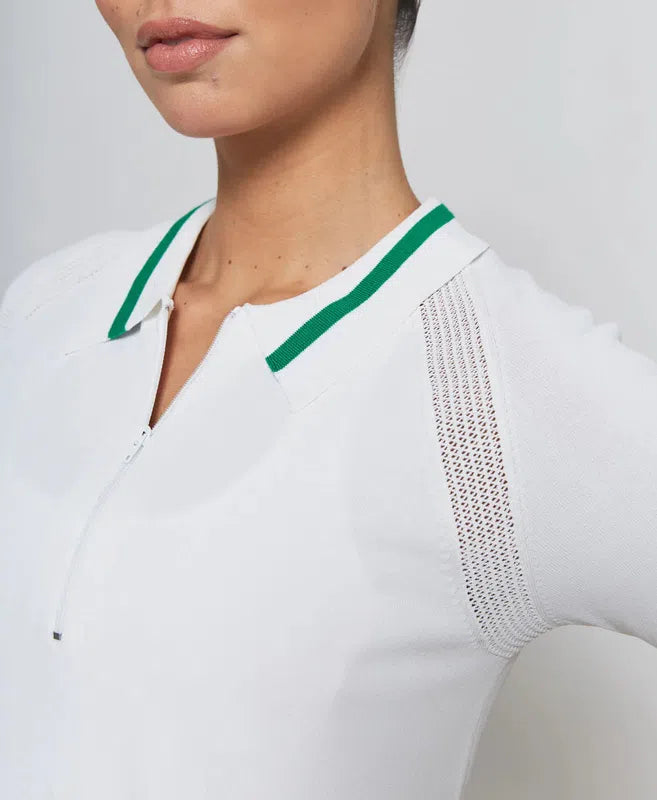 L'Etoile Jersey S/S Polo - White/Green
