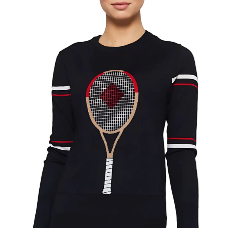 L'Etoile Racquet Sweater - Navy/Red