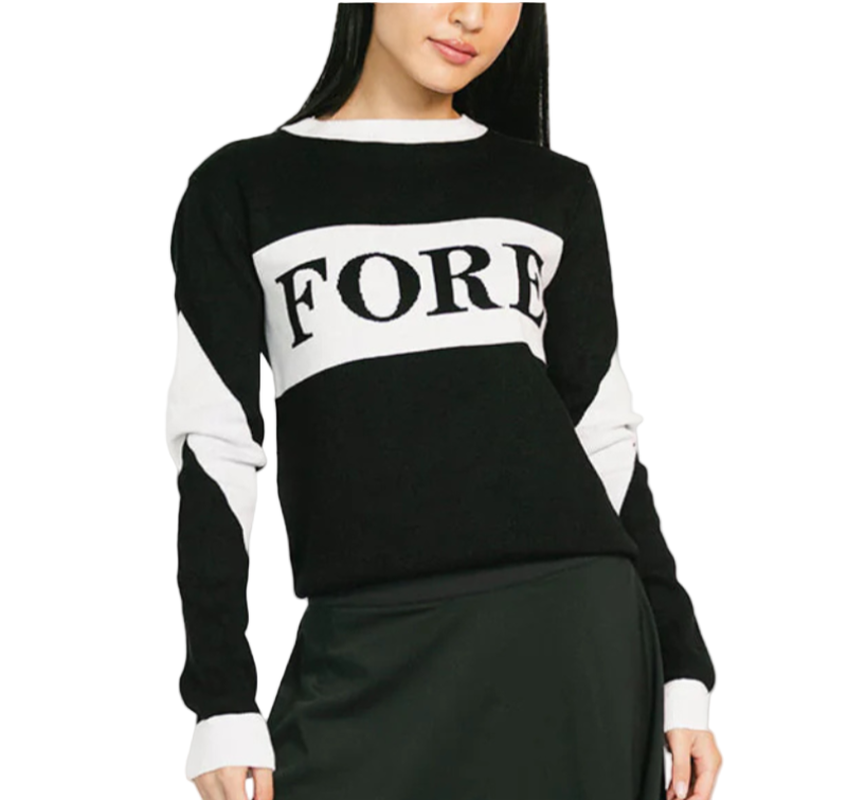 Fore All Fore Sweater - Black/White