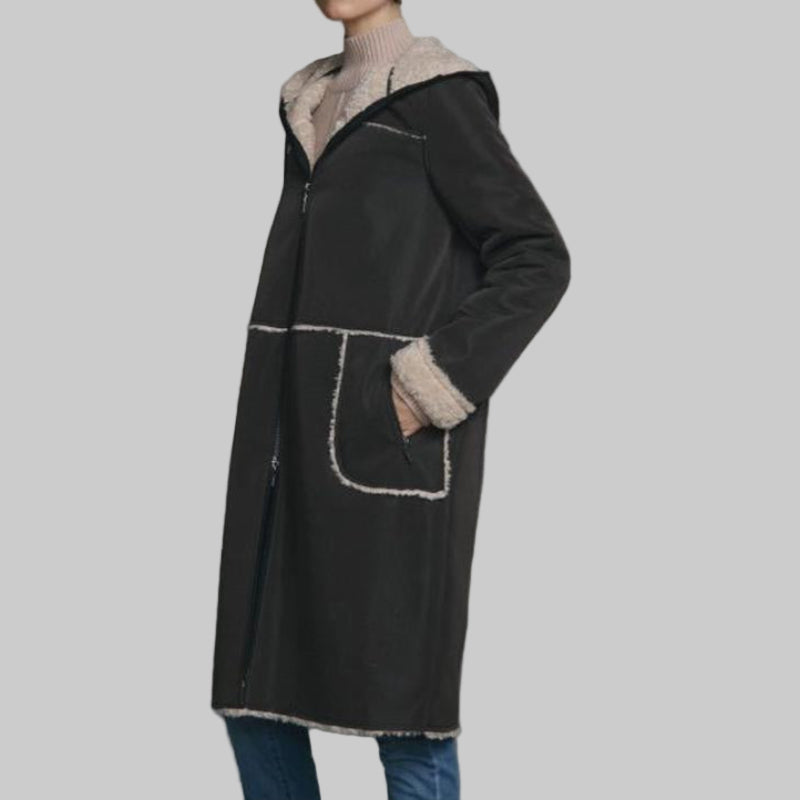 Atelier by Lyse Spenard Sherpa Coat - Chocolate