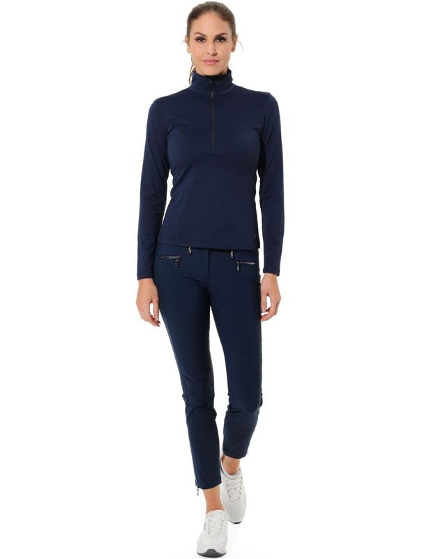 MDC Double Zip Ankle Pants - Navy (Gunmetal)