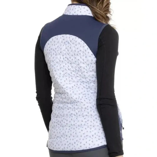 Peter Millar Fuse Hybrid Vest - White/Navy Paisley