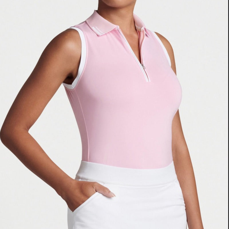 Peter Millar Chrissie S/L Polo - Pink/White