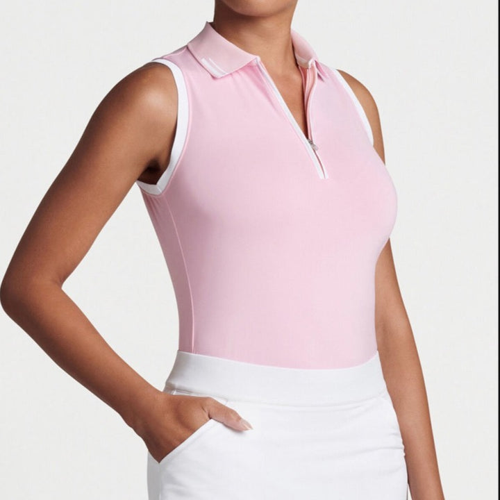 Peter Millar Chrissie S/L Polo - Pink/White