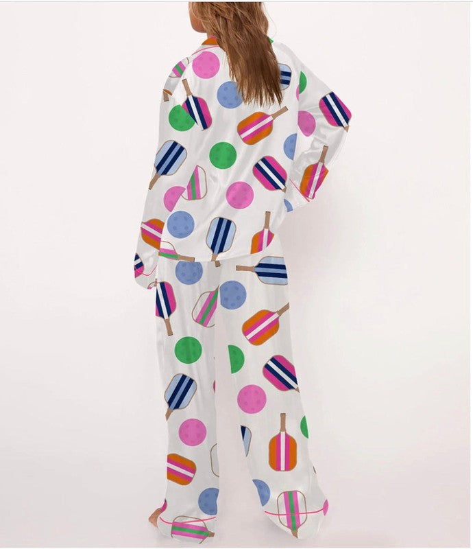 SheShow Pickleball Pajamas, Long - Multi