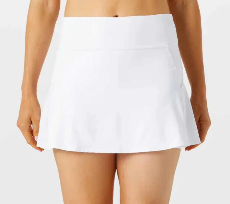 Sofibella Trés Blanc Angled Flounce Skort (14") - White