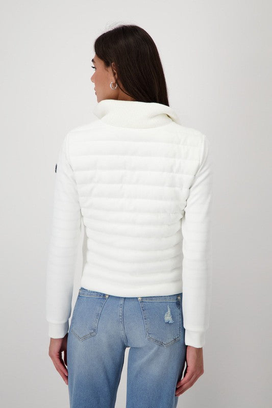 Monari Quilted Neoprene Jacket - Off White