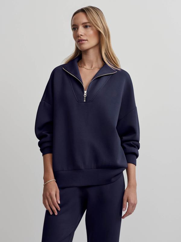Varley Hawley Zip Sweat - Navy