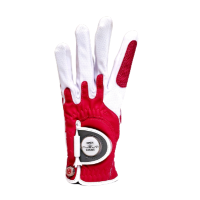Zero Friction Golf Glove w/Magnet (Left) - Red