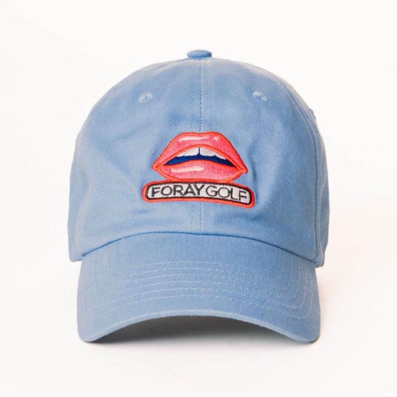 Foray Golf Lips Logo Hat - Ice Blue – Open Court