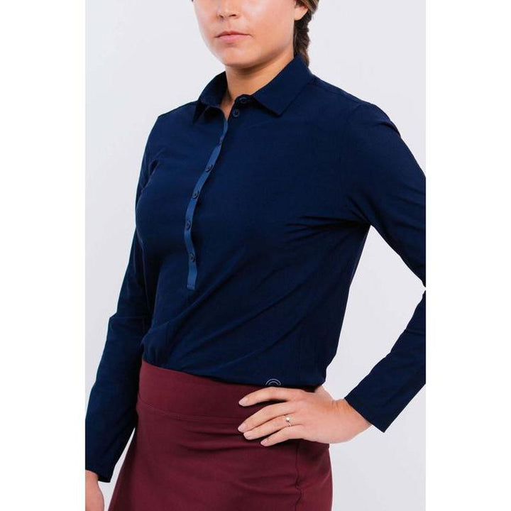 Foray Golf Core L/S Polo - Navy