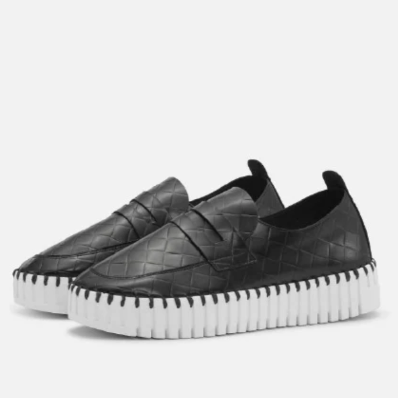 Ilse Jacobsen Tulip Textured Platform - Black – Open Court display picture 1