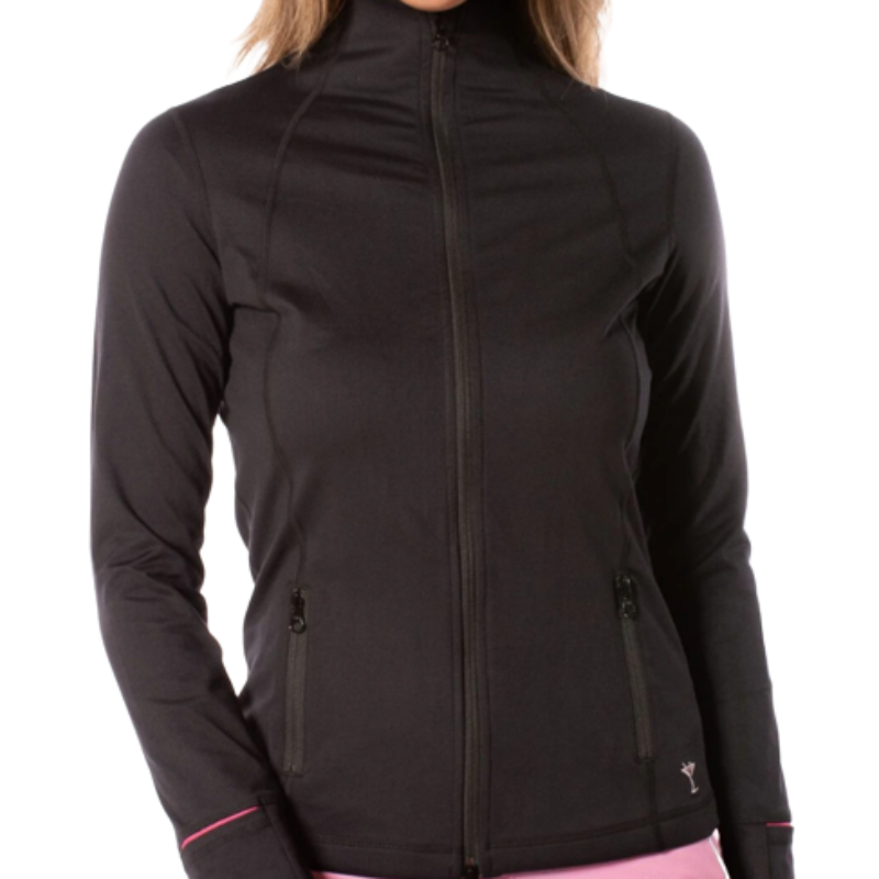 Golftini  Black and Hot Pink Hooded Windbreaker - Women's Golf Jacket