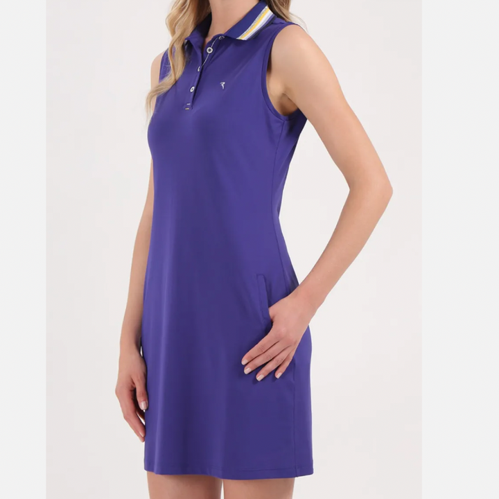 Chervò Just S/L Polo Dress - Purple