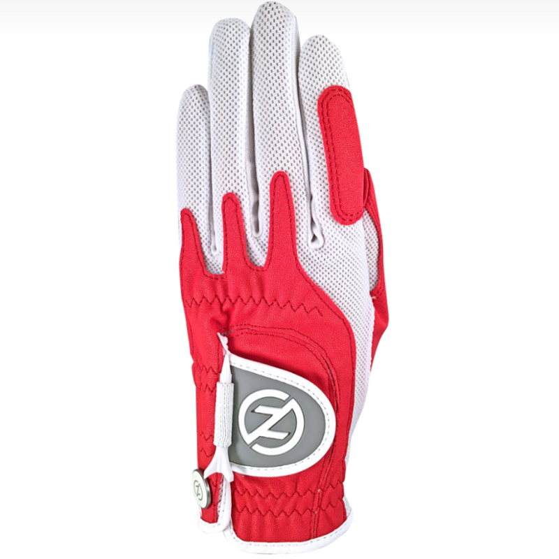 Zero Friction Synthetic Golf Glove (Left) - Red
