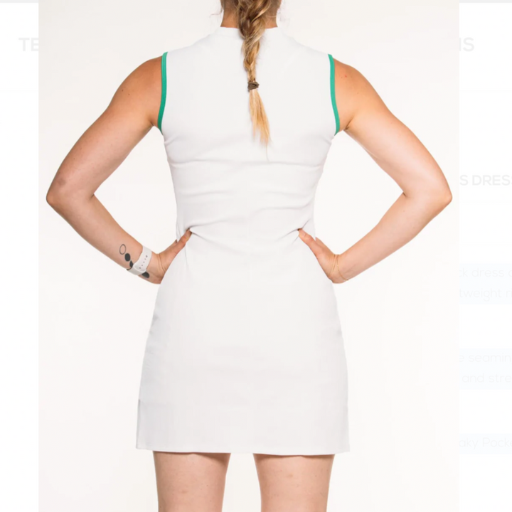 Foray Golf Rib Tennis Dress - White/Green