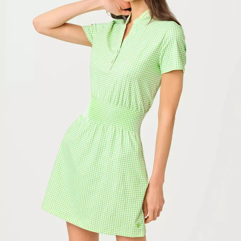 Lilly Pulitzer Love Active Dress - Green Check
