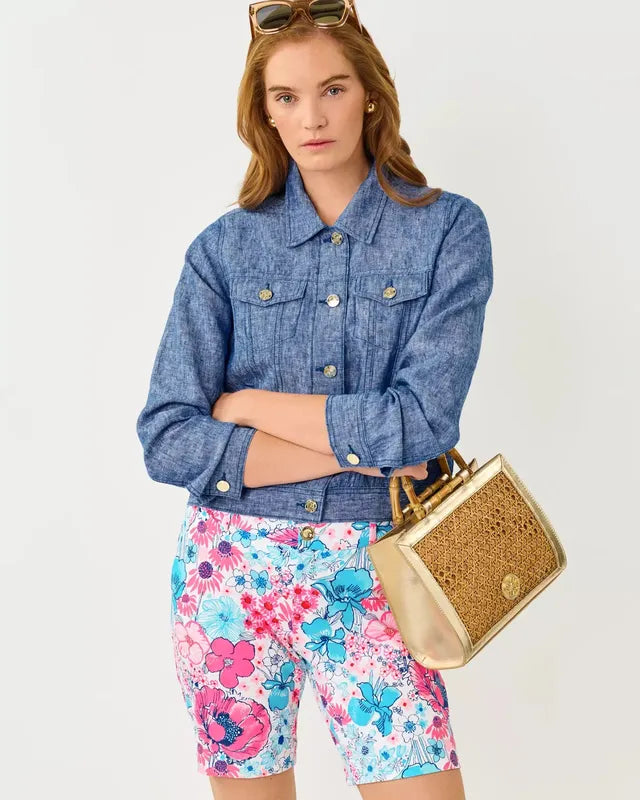 Lilly Pulitzer Seaspray Linen Jacket - Starlight Navy