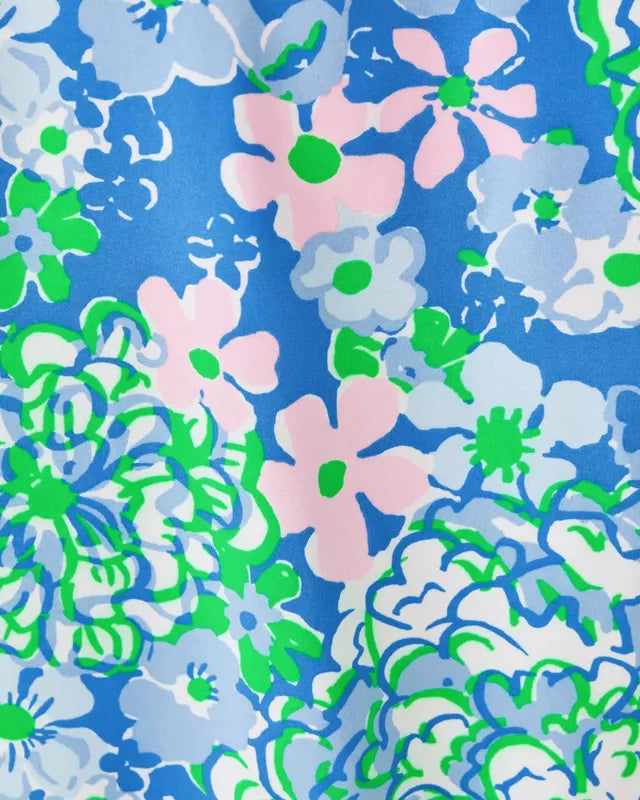 Lilly Pulitzer Aegean Perforated Half Zip Jacket - Sunwashed Blue