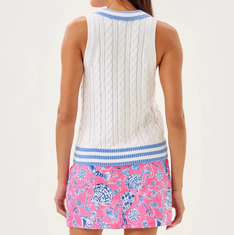 Lilly Pulitzer Suzette S/L Sweater - White/Blue