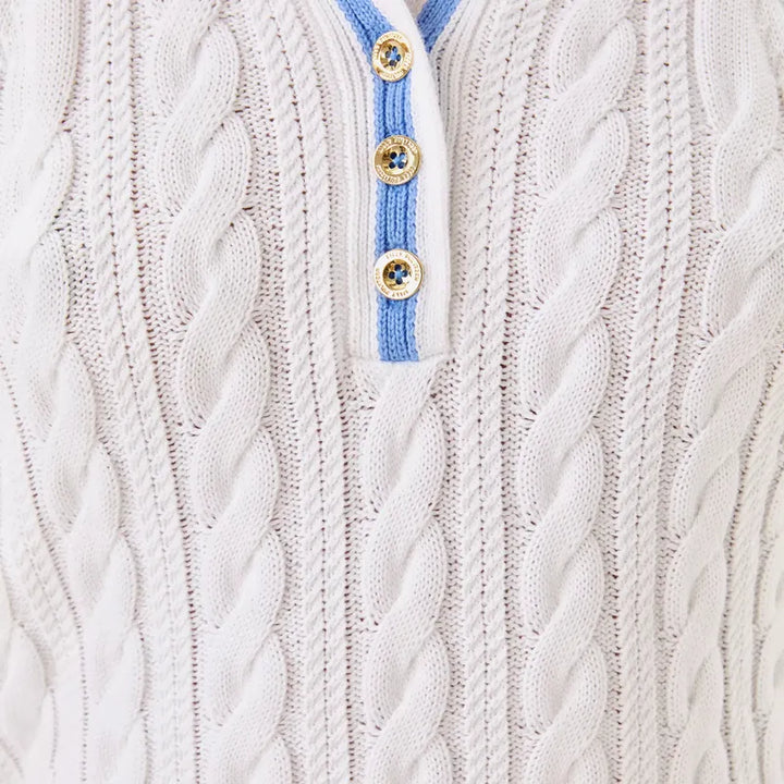 Lilly Pulitzer Suzette S/L Sweater - White/Blue