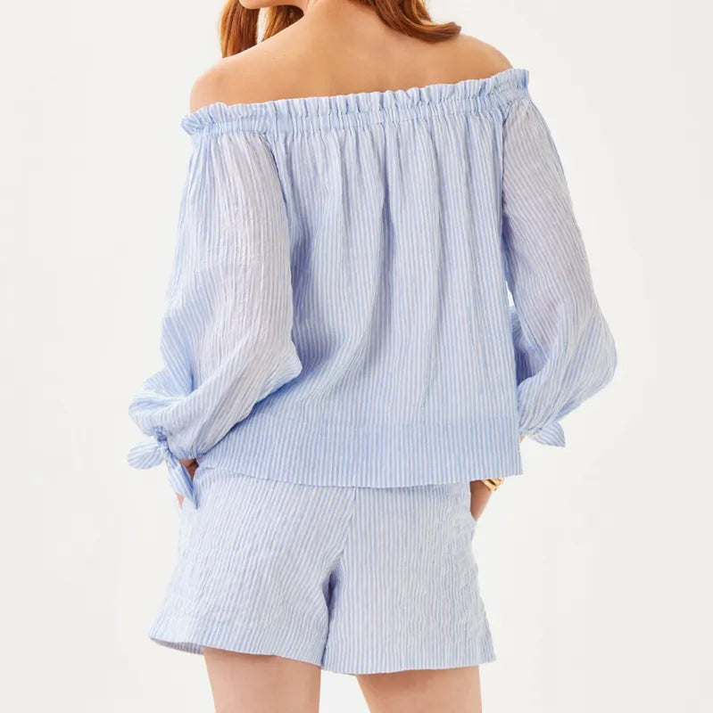 Lilly Pulitzer Jamielynn Off-The-Shoulder Top - Blue
