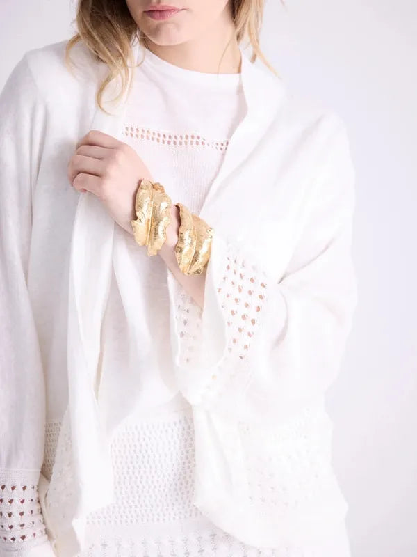 NOTSHY Koula Linen Cardigan - White