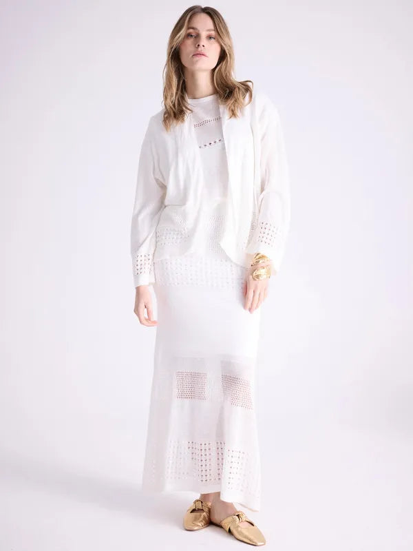 NOTSHY Koula Linen Cardigan - White