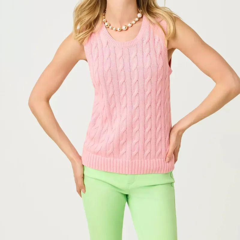 Lilly Pulitzer Brockton Cardigan/Tank Set - Pink/Green