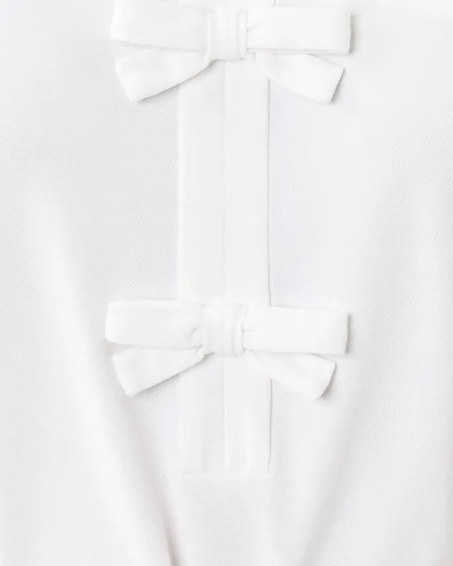 Lilly Pulitzer Frida S/L Bow Polo - White