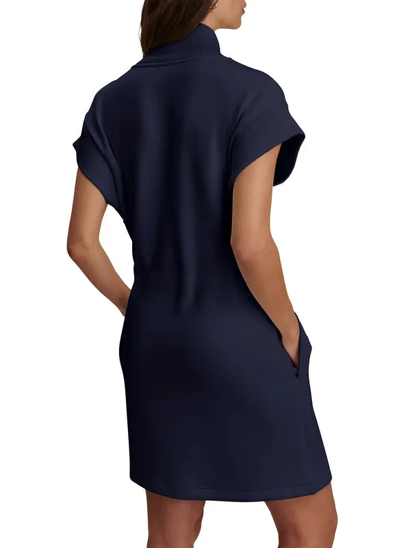 Varley Avaya Zip Dress - Navy