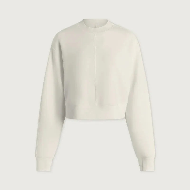 Varley Tasmin Cropped Sweat - Snow White