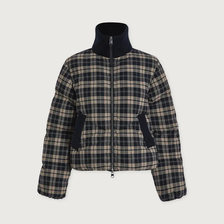 Varley Bryony Puffer Jacket - Black Check