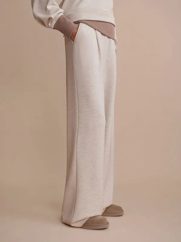 Varley Extra Wide Leg Pants (29.5") - Ivory Marl