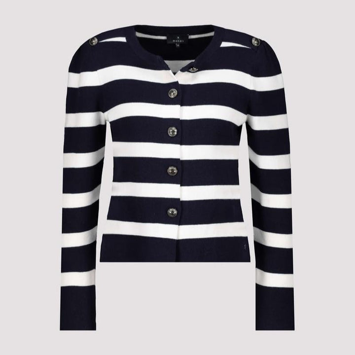 Monari Stripe Cardigan - Navy/White