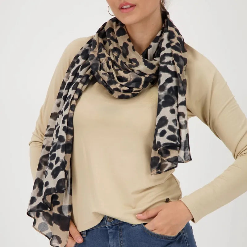 Monari Leoard Print Scarf
