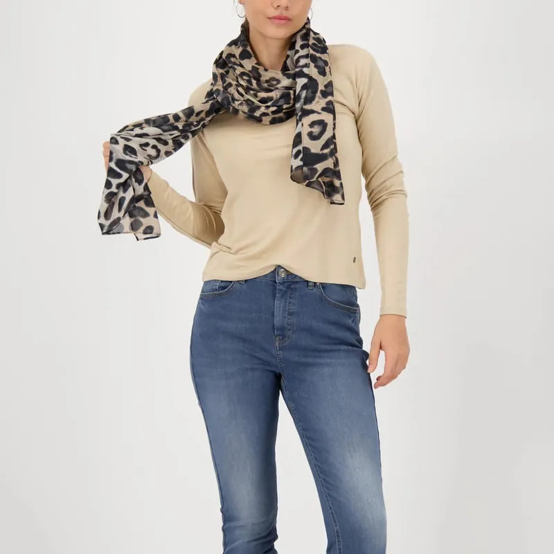 Monari Leoard Print Scarf