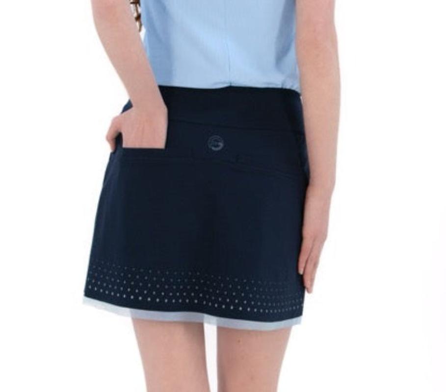 Foray Golf Contrast Hem Skort - Navy