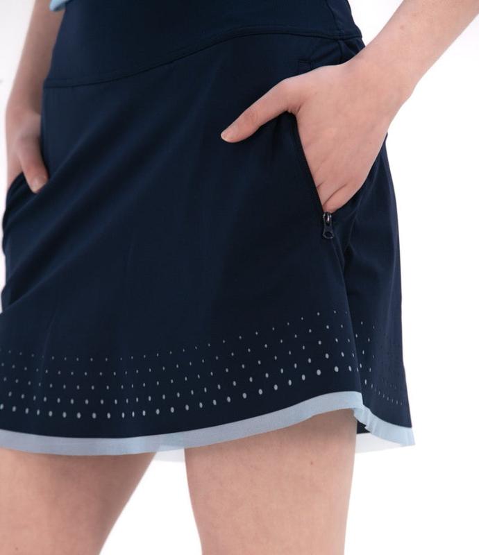 Foray Golf Contrast Hem Skort - Navy